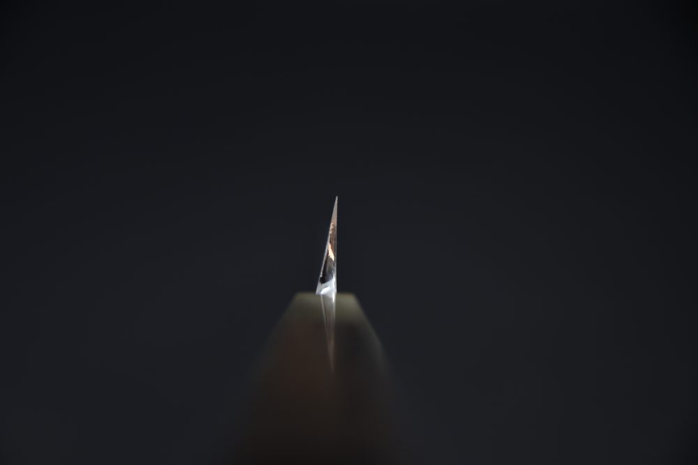 Hitohira Kikuchiyo Mosuke Enmon Shirogami #1 Yanagiba 270mm Ziricote (Mirror Polished/ Saya)