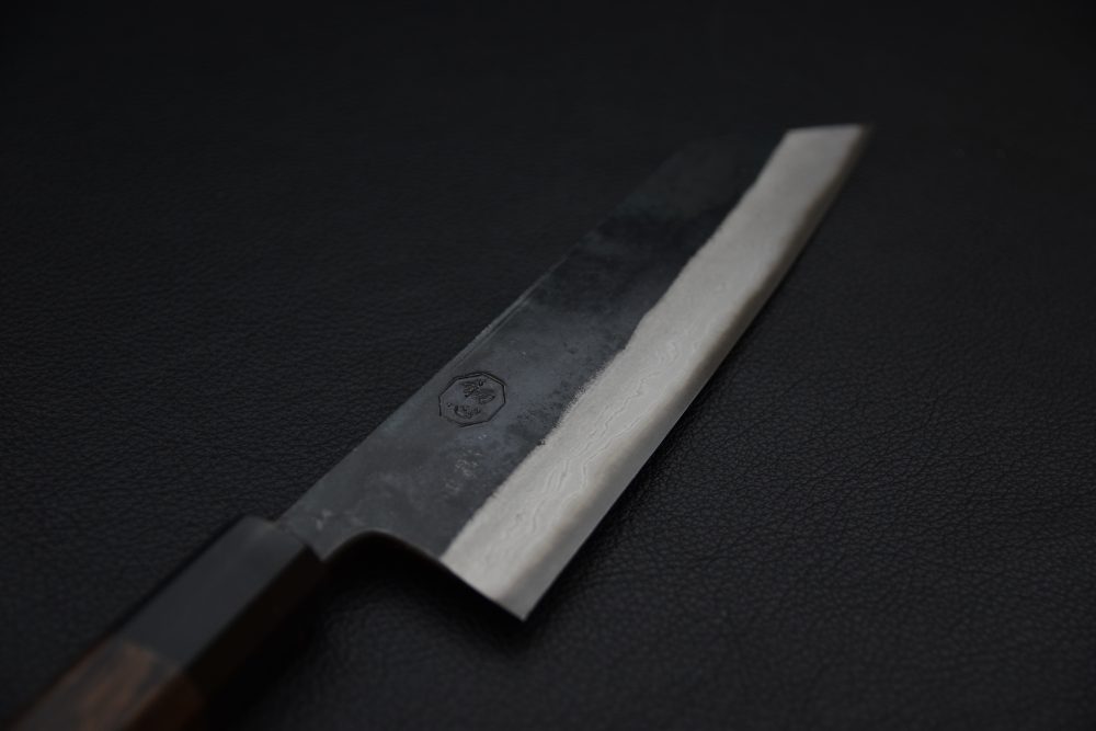 Hatsukokoro Kumokage Aogami #2 Damascus Kurouchi Bunka 180mm Tagayasan