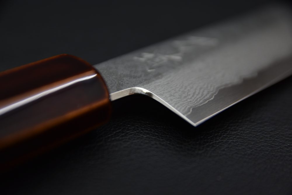 Hado Ginsan Damascus Kiritsuke Petty 150mm Kijiro Laqué