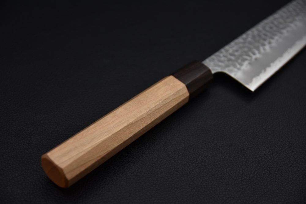 Hitohira Futana SB Migaki Tsuchime Kiritsuke Gyuto 210mm Cerisier