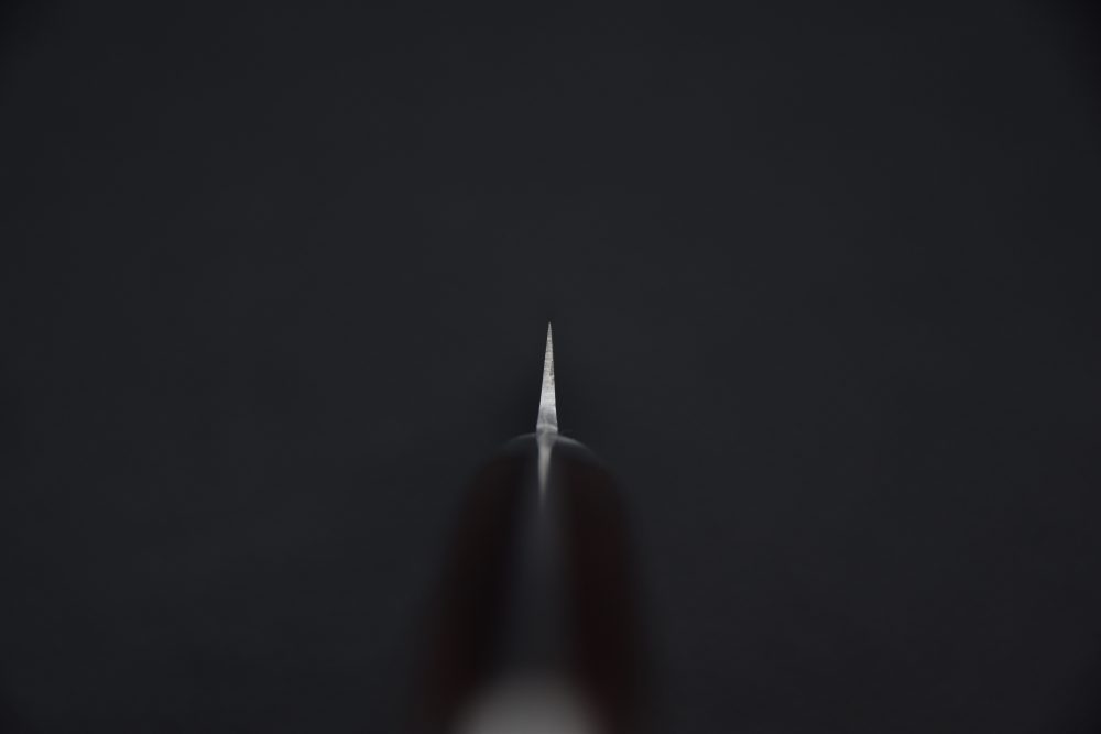 Hitohira HG Tsuchime Damascus Office 85mm Imitation d'Acajou