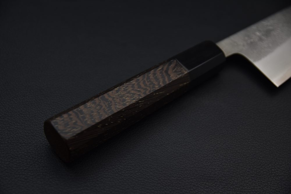 Yoshikane Shirogami #2 Nashiji Santoku 180mm Tagayasan