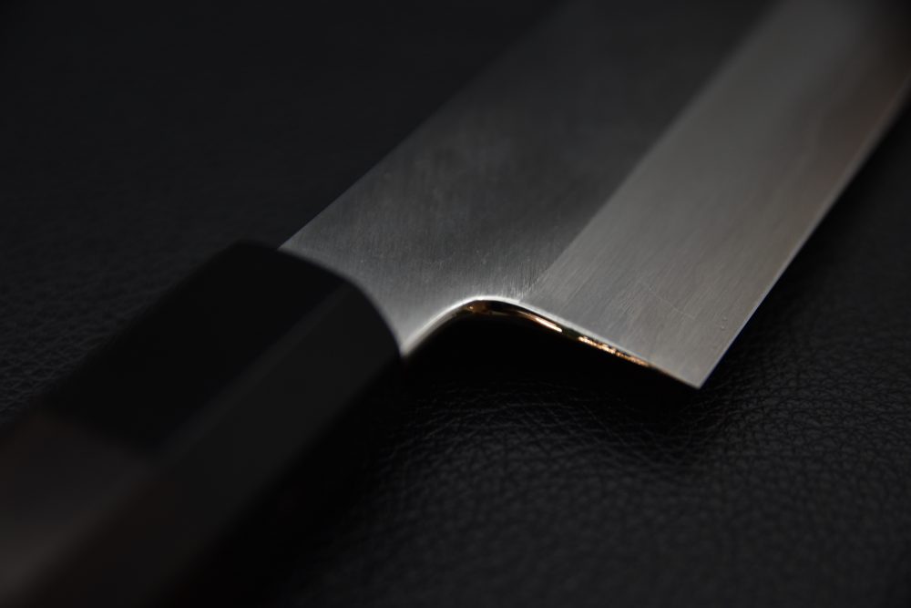 Nakagawa Satoshi Ginsan Migaki Kiritsuke Gyuto 210mm Ébène