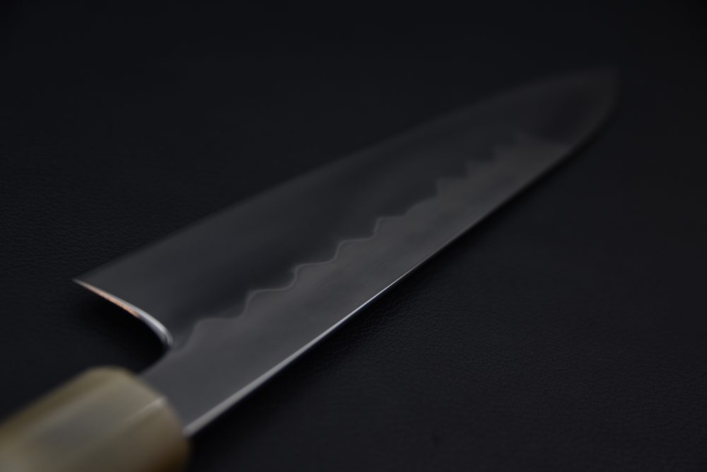 Hitohira Kikuchiyo Yohei White #3 Honyaki Gyuto 240mm Taihei Ebony Extra Thin