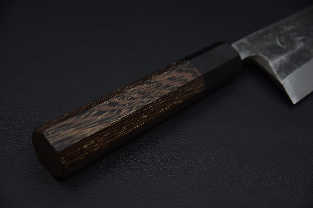 Hatsukokoro Shirasagi Kurouchi Aogami #2 Tsuchime Deba 150mm Wenge