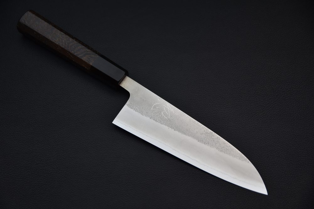 Yoshikane Shirogami #2 Nashiji Santoku 180mm Tagayasan