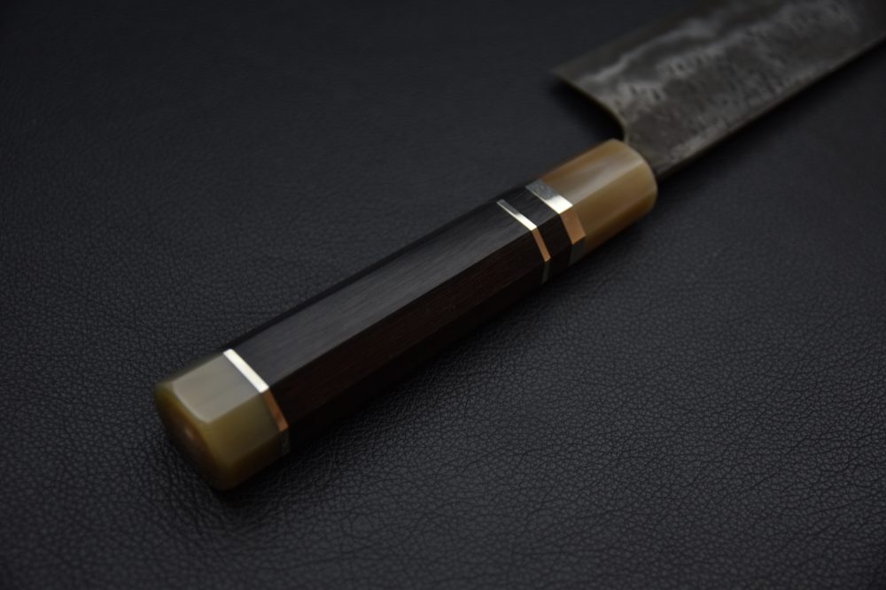 Kisuke Manaka 間中貴輔 Kokuenn Damsacus Aogami #1 Gyuto 275mm Kurouchi Tsuchime Ébène