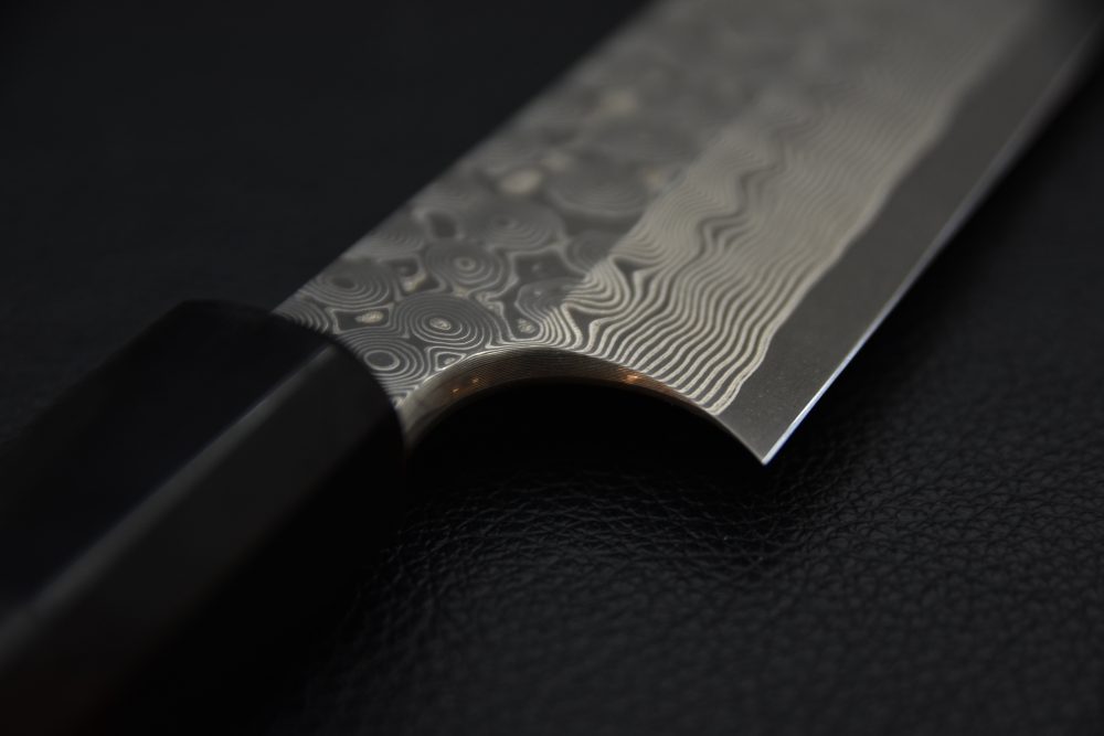 Nigara Hamono Anmon Ginsan Yanagiba 240mm Kurozome Ebony