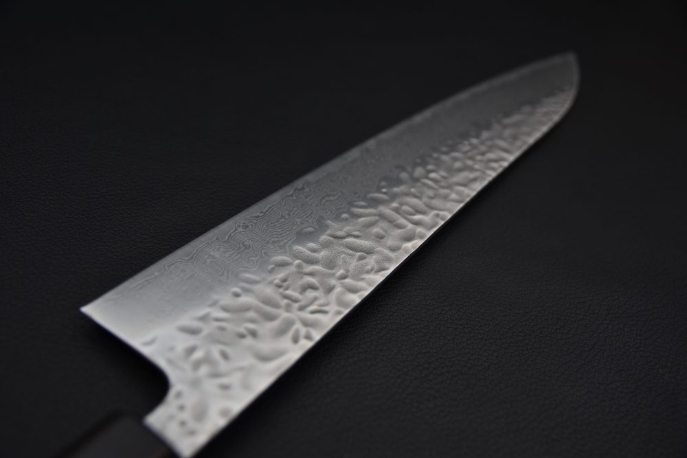 Hitohira Futana Stainless Tsuchime Damascus Gyuto 240mm Cerisier
