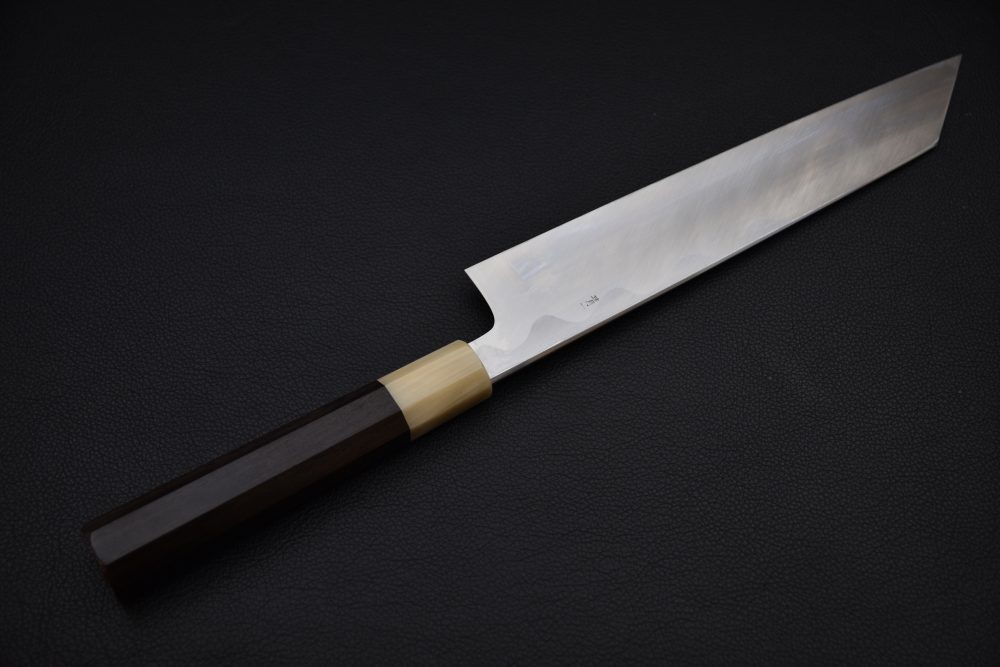 Hitohira Tanaka Mosuke Aogami #1 Kiritsuke 240mm Ebony Mirror Polish