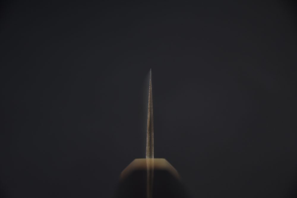 Shiro Kamo SG2 Kurozome Damascus Santoku 180mm Ébène