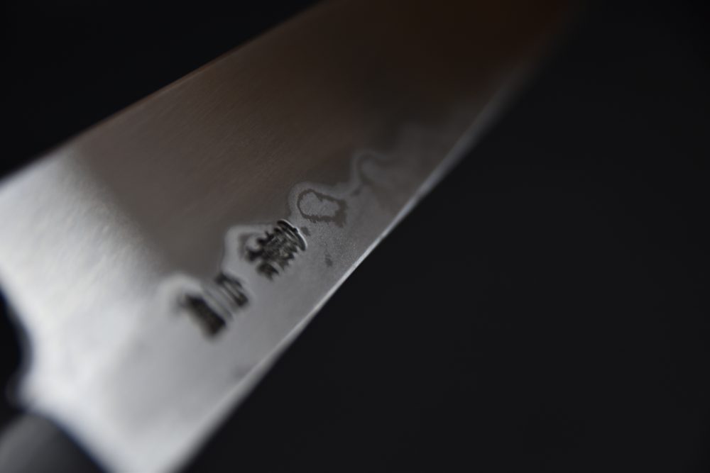 Hitohira Togashi Shirogami #1 Damascus Yanagiba 300mm Ebony