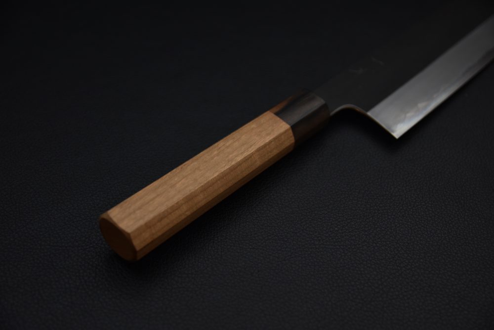 Hitohira Kikuchiyo Kyuzo Shirogami #2 Kurouchi Nakiri 180mm Cerisier