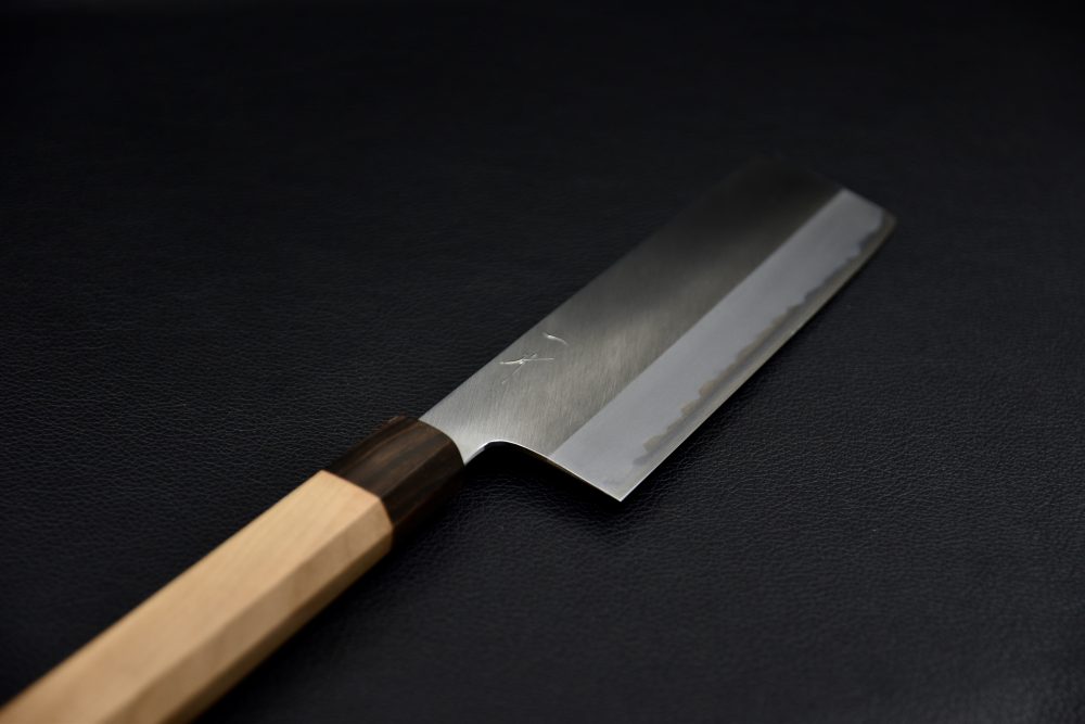 Hitohira Kikuchiyo Kyuzo Shirogami #2 Migaki Nakiri 180mm Cherry