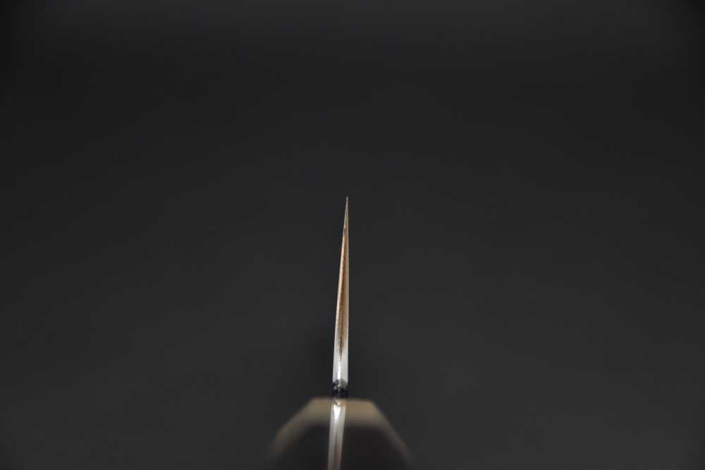 Hitohira Togashi Shirogami #1 Stainless Clad Kasumi Gyuto 210mm Ébène