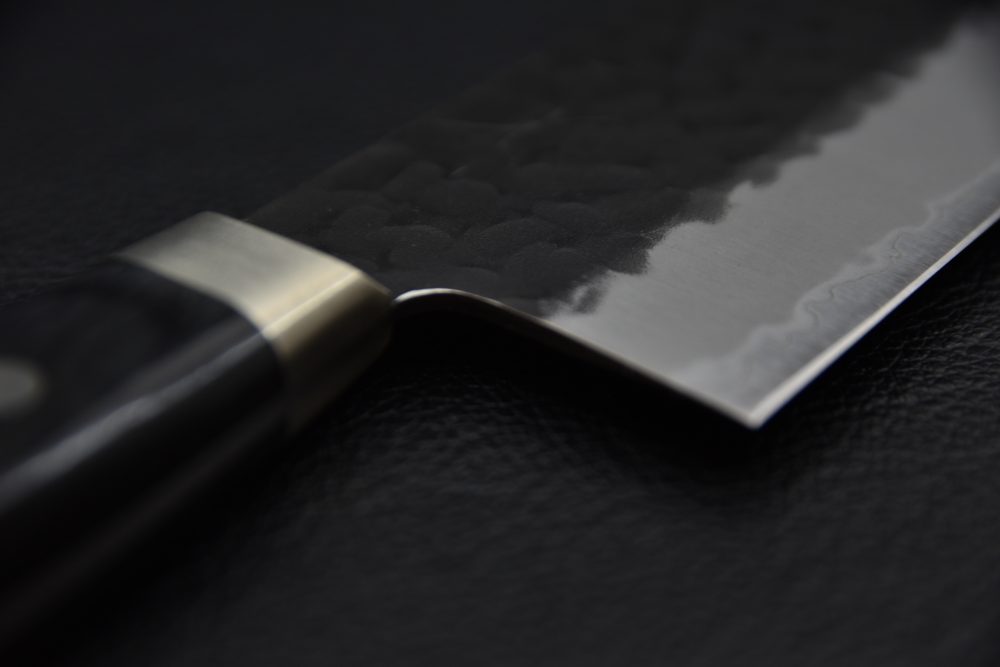 Hitohira Futana SB Kuro Tsuchime Nakiri 165mm Pakka (Yo)