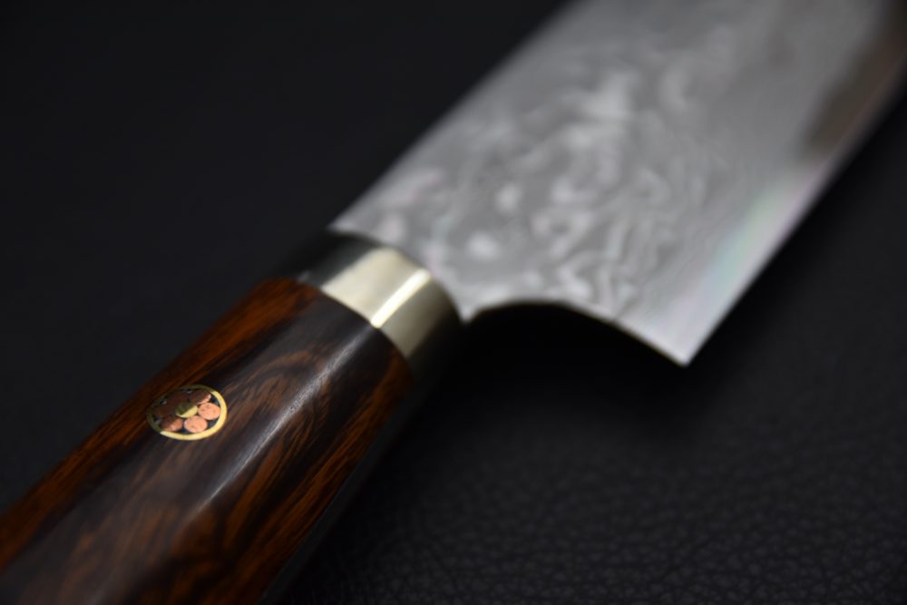 Yoshihiro Yauji Aogami #2 Damascus Sakimaru 300mm Ironwood