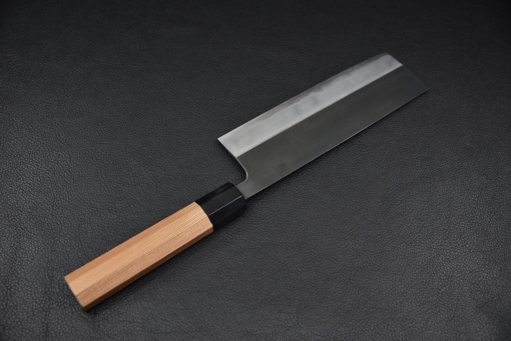 Hitohira Tanaka Kyuzo Aogami #1 Kurouchi Nakiri 180mm Cedar Yakusugi