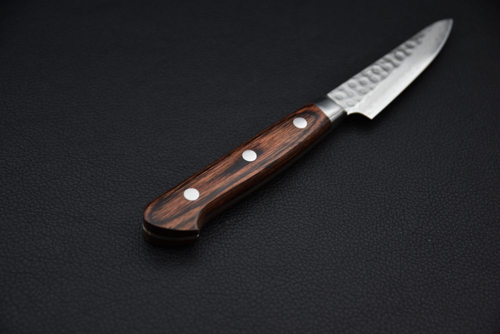 Hitohira HG Tsuchime Damascus Office 85mm Imitation d'Acajou