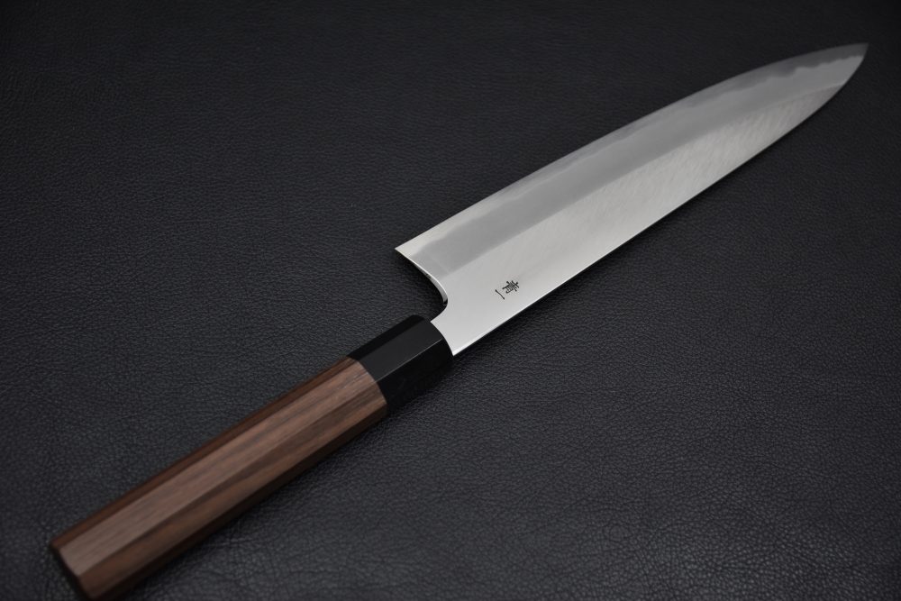 Hitohira Tanaka Kyuzo Aogami #1 Migaki Gyuto 240mm Bois de Rose