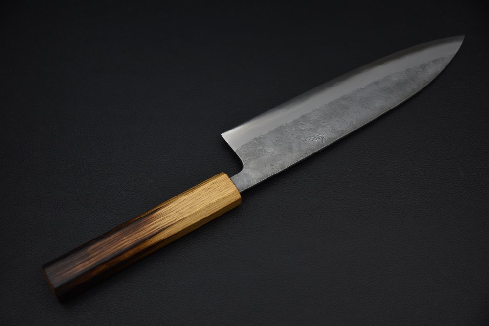 Motokyuuichi Ginsan Nashiji Gyuto 210mm Chêne Brulé