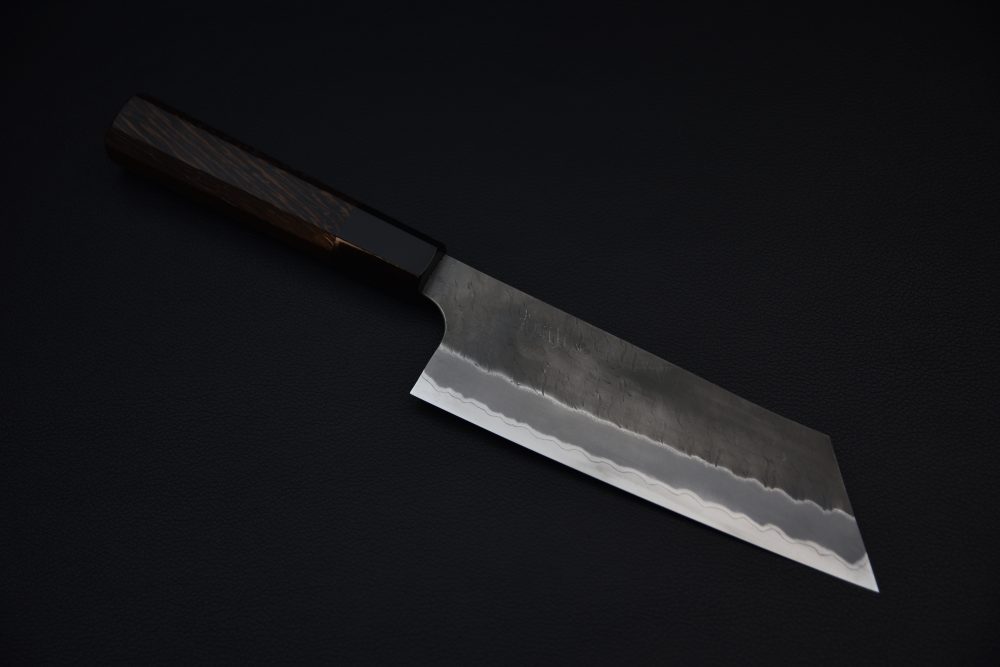 Nigara Hamono Aogami Super Migaki Tsuchime Nakiri Kiritsuke 180mm Tagayasan