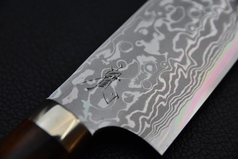 Yoshihiro Yauji Aogami #2 Damascus Sakimaru 300mm Ironwood