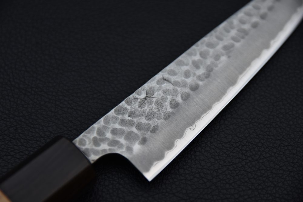 Hitohira Futana SB Migaki Tsuchime Petty 135mm Cerisier