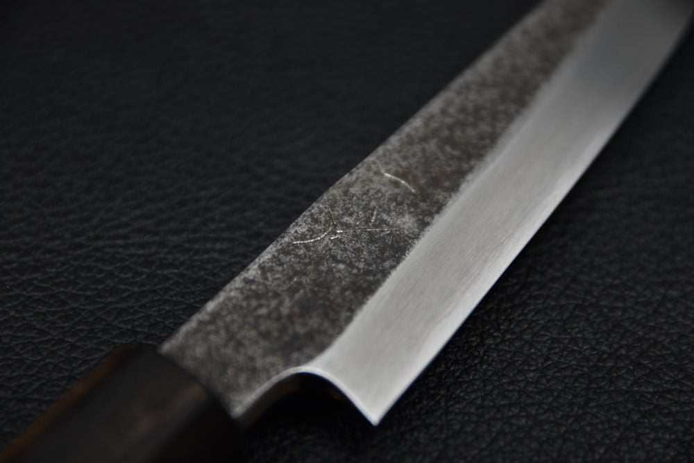 Hitohira Kikuchiyo Rikichi Silver #3 Kurouchi Petty 120mm Tagayasan