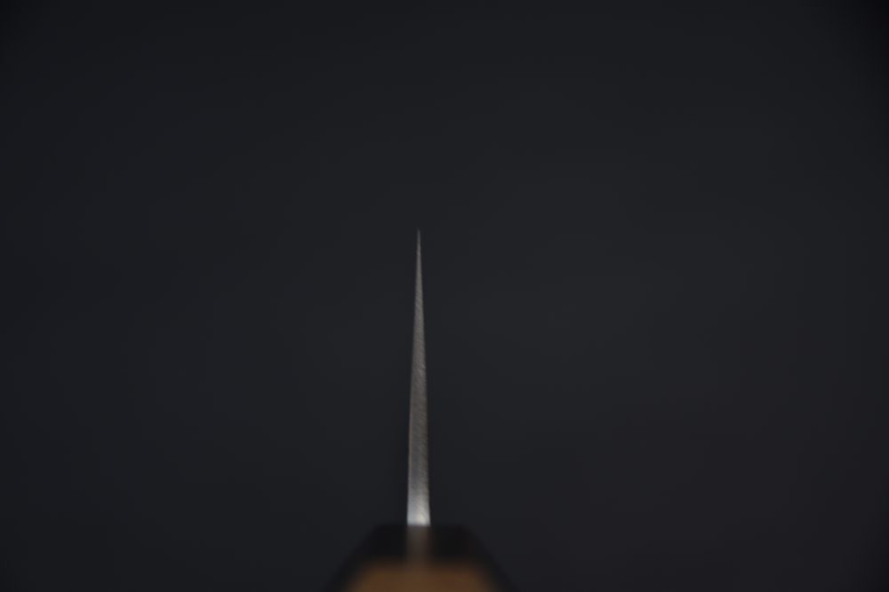 Yoshikane Hamono Shirogami #2 Stainless Clad Tsuchime Santoku 165mm