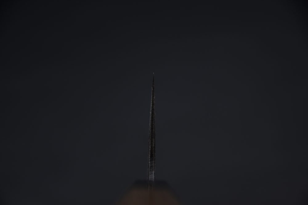 Hatsukokoro Kumokage Aogami #2 Damascus Kurouchi Nakiri 165mm Tagayasan