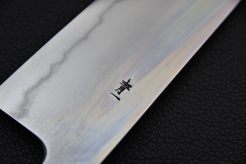 Takada no Hamono Aogami #1 Suiboku Santoku 180mm Rosewood