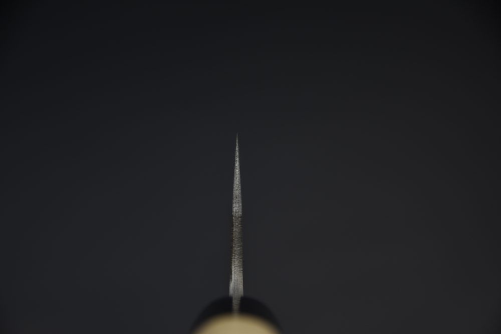 Hitohira Hinode Tsuchime Shirogami #2 Stainless Clad Gyuto 210mm Ho