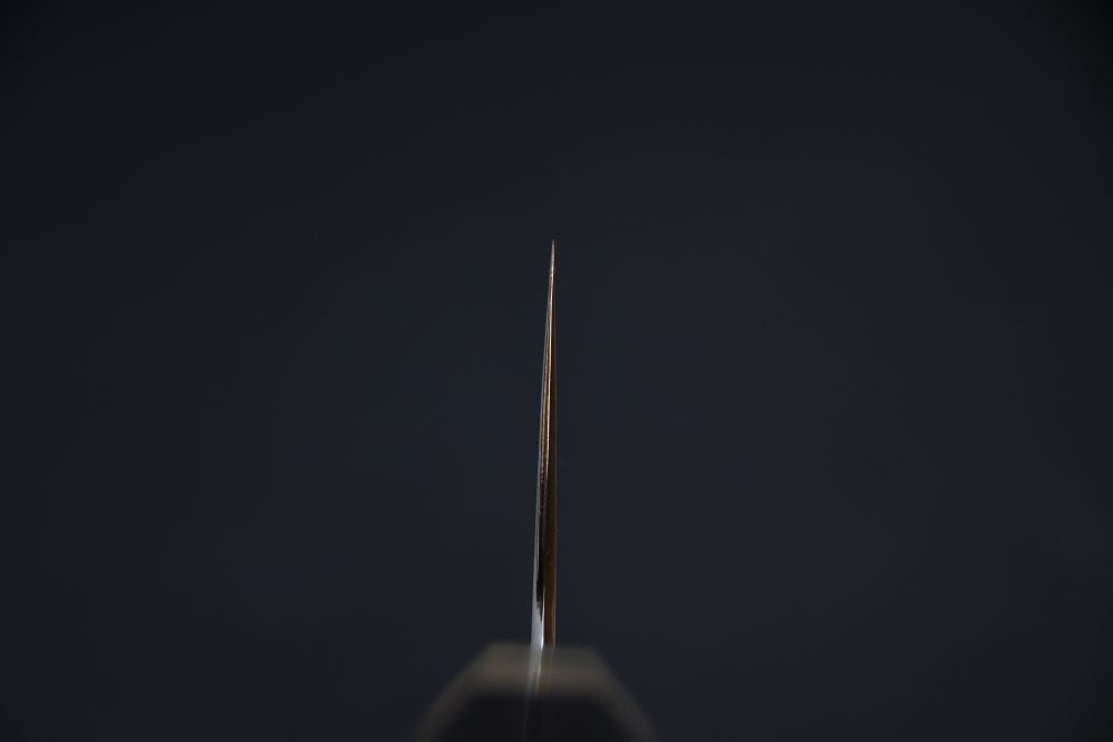 Hitohira Togashi Shirogami #1 Stainless Clad Kasumi Nakiri 180mm Ébène