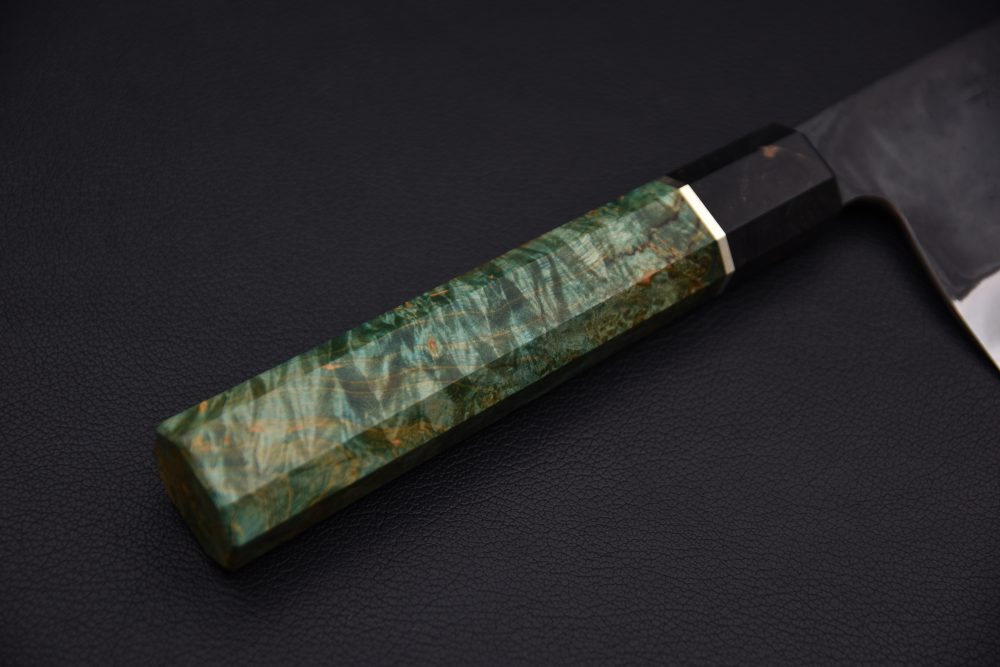 Yoshida Hamono HAP 40 Gyuto 240mm Kurouchi Loupe D'érable (Vert)