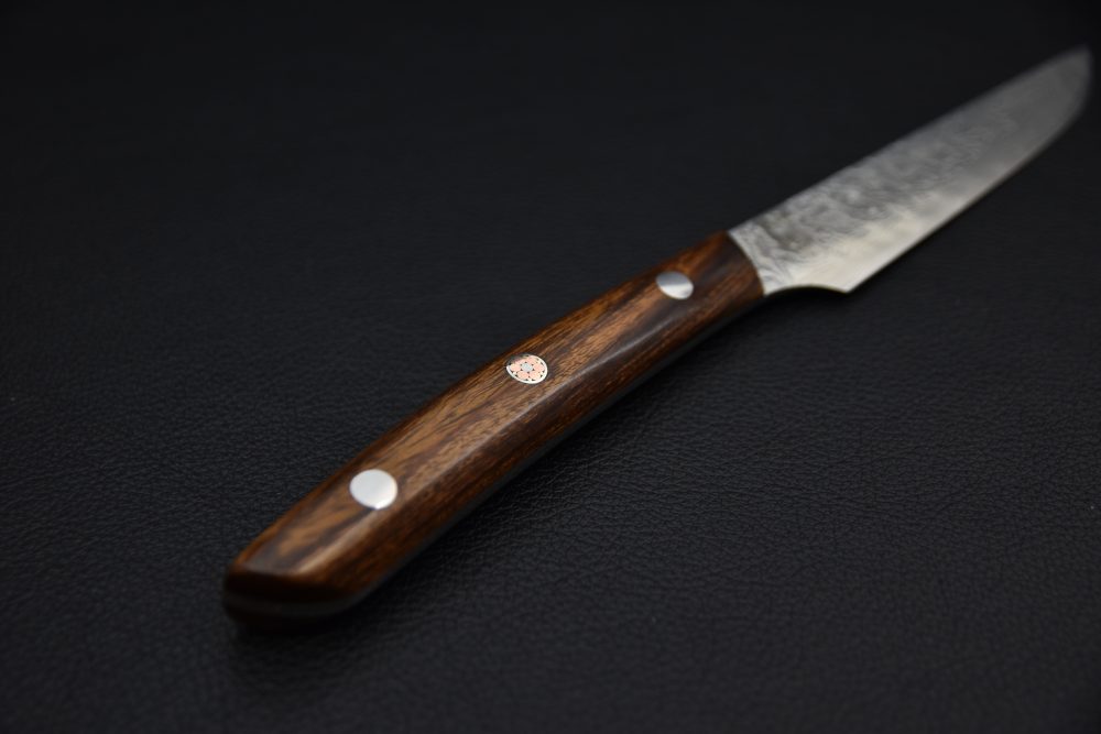 Saji Hamono R2 Damascus Diamond Couteau à Steak 125mm Ironwood