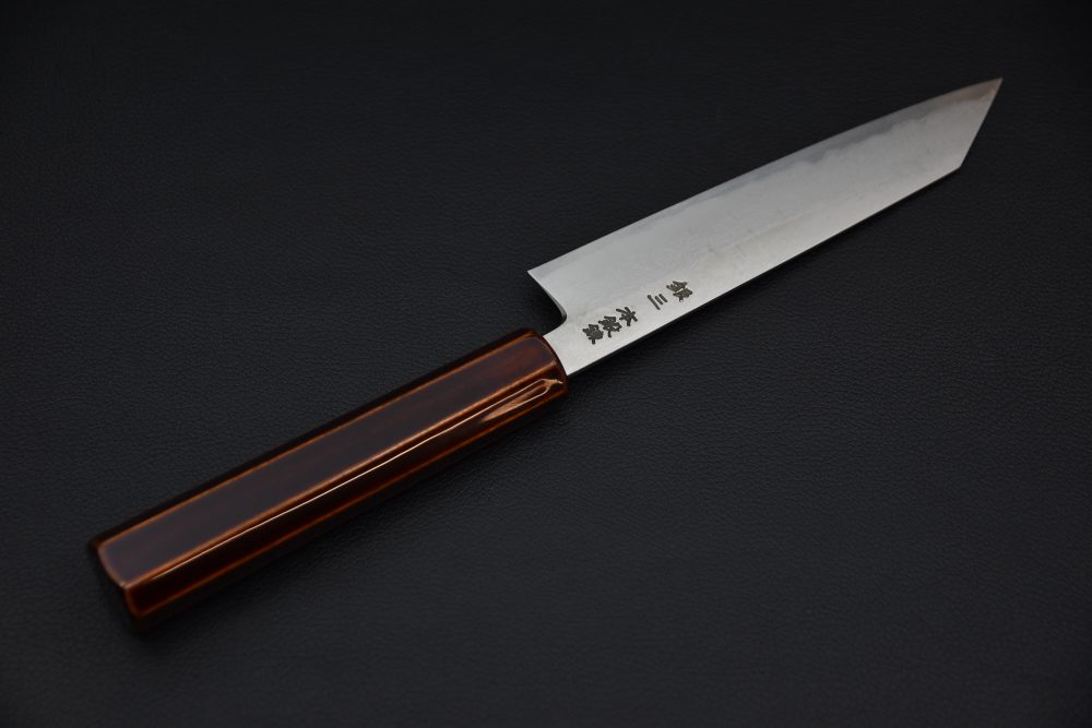 Hado Ginsan Damascus Kiritsuke Petty 150mm Kijiro Laqué