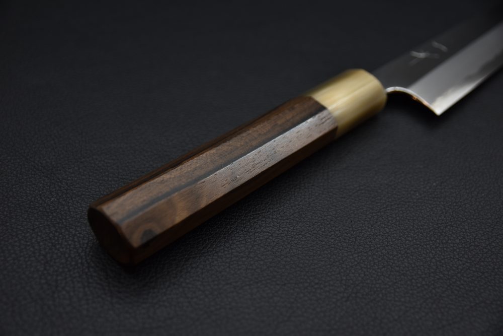 Hitohira Togashi Shirogami #1 Stainless Clad Sujihiki 240mm Ziricote