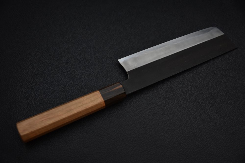 Hitohira Kikuchiyo Kyuzo Shirogami #2 Kurouchi Nakiri 180mm Cerisier