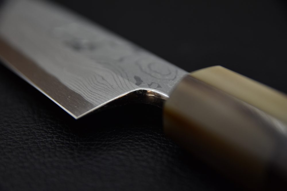 Hitohira Tanaka Manzo Aogami #1 Damascus Left-Handed Yanagiba 300mm Ebony