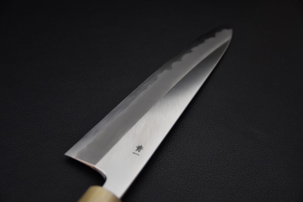 Hitohira Tanaka Kyuzo Aogami #1 Stainless Clad Gyuto 240mm Taihei Ébène