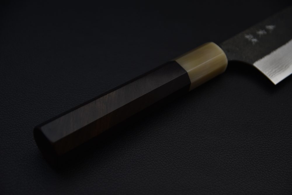 Yoshimi Kato Aogami Super Kurouchi Damascus Bunka 180mm Ébène