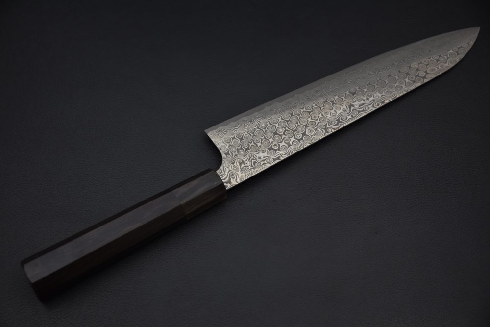Nigara Hamono SG2 Anmon Damascus Gyuto 270mm Ébène