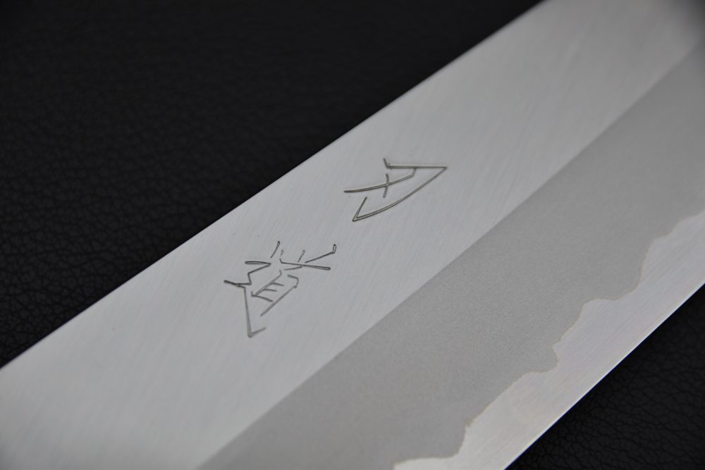 Hado Junpaku Shirogami #1 Stainless Clad Santoku 180mm Chêne Laqué