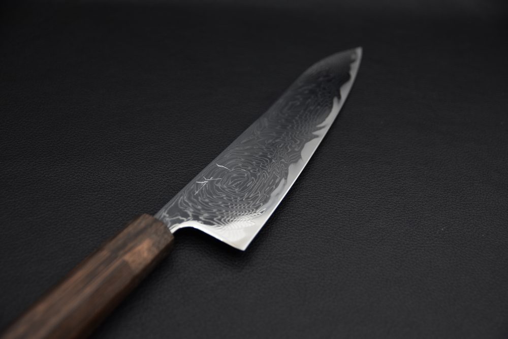Hitohira Futana Nickel Damascus Gyuto 210mm Tagayasan