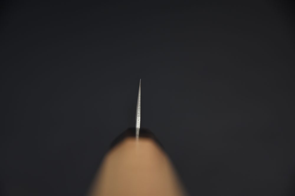 Hitohira Futana Stainless Tsuchime Damascus Sujihiki 240mm Cerisier