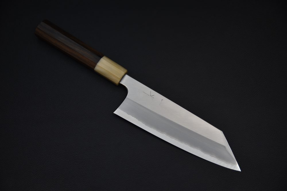 Hitohira Togashi Shirogami #1 Stainless Clad Migaki Bunka 180mm Ziricote