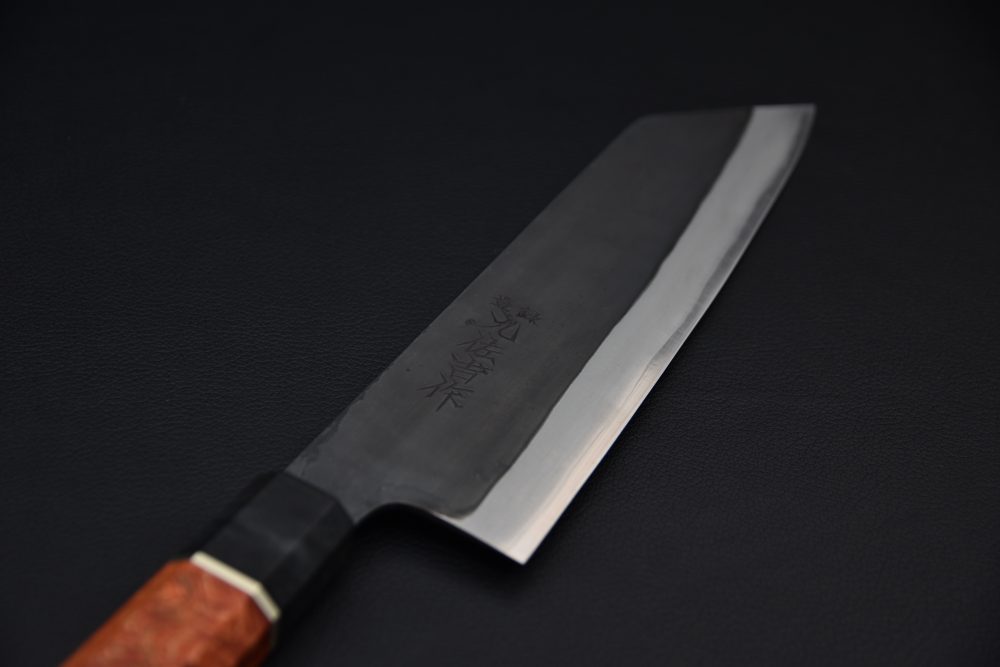 Yoshida Hamono HAP 40 Bunka 190mm Kurouchi Maple Burl (Red)