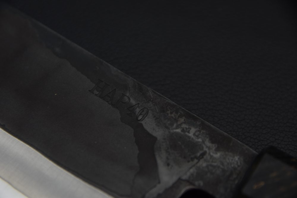 Yoshida Hamono HAP 40 Nakiri 165mm Kurouchi Loupe D'érable (Noir)