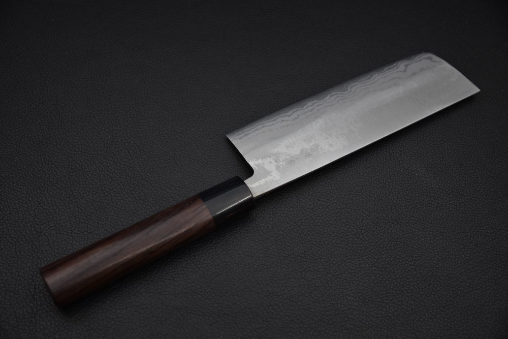Hitohira GR Aogami #2 Damascus Nakiri 165mm Bois de Rose
